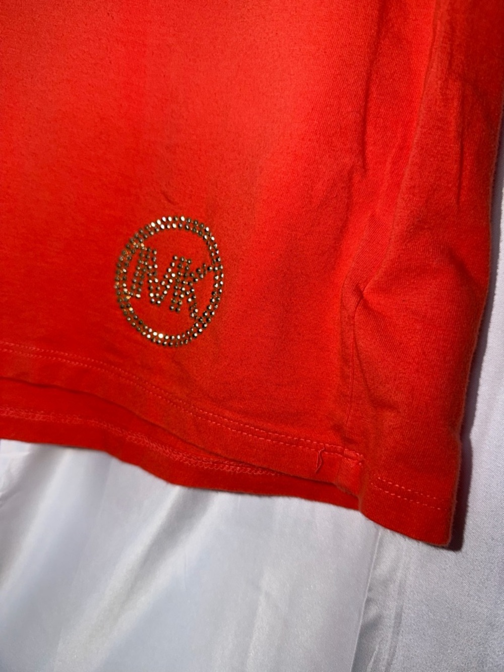 Michael Kors Women's pink V-Neck Short Sleeve Tee #108 - Picture 2 of 7